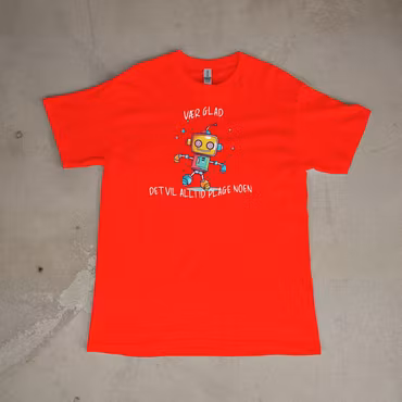 T- skjorte "Vær glad"