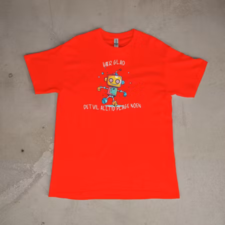 T- skjorte "Vær glad"