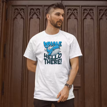 T-skjorte "Whale, hello there" - Hvit