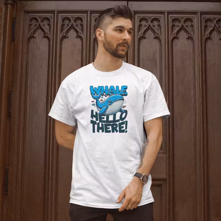 T-skjorte "Whale, hello there" - Hvit