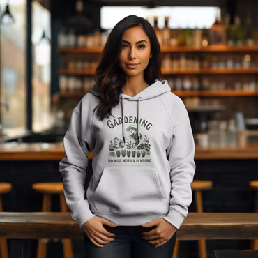 Hettegenser "Murder is wrong" - Hvit