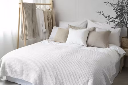 Överkast Vit Enkelsäng 150x250