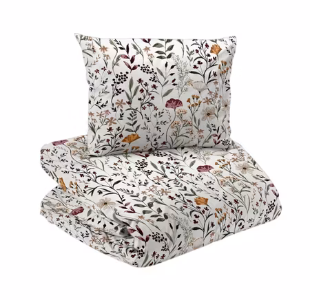 Cecilia Blommor Bäddset Enkeltäcke 150x210