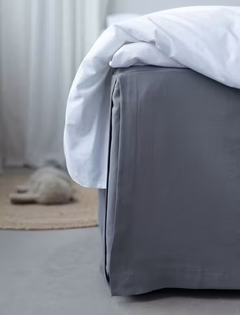 Sängkappa Mörkgrå Enkelsäng 90x200+45