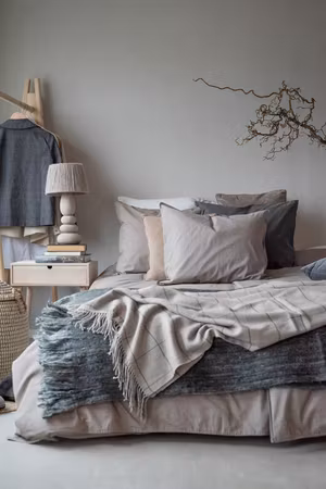 Washed Khaki Bäddset Enkeltäcke 150x210