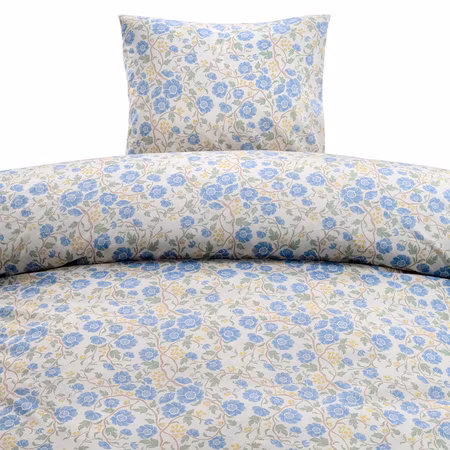 Bella Blå Bäddset Enkeltäcke 150x210 cm Borganäs of Sweden