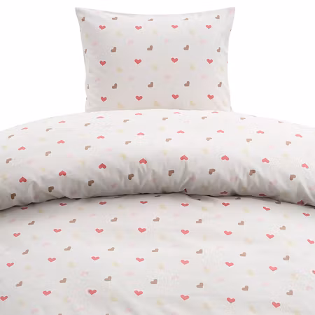 Hjärtrud Beige Bäddset Enkeltäcke 150x210