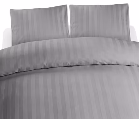 Satin Ljusgrå Bäddset Dubbeltäcke 220x210