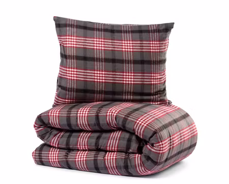 Bäddset Skaveröd Flanell Vinröd 150x210 Lord Nelson