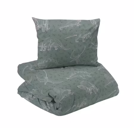 Dino Grön Bäddset Enkeltäcke 150x210 Redlunds