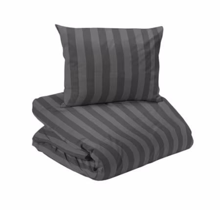 Mirage Bäddset Satin Mörkgrå Enkeltäcke 150x210 Redlunds