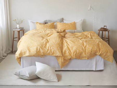 Hedda Gul Bäddset Enkeltäcke  Borganäs of Sweden Enkeltäcke 150x210