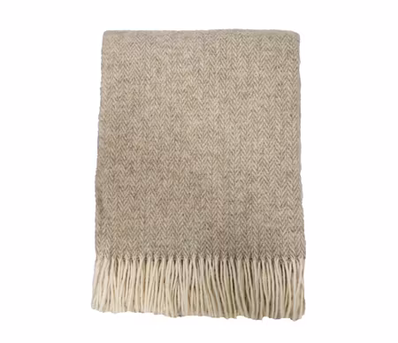 Glasgow ullpläd 130x170 beige Redlunds