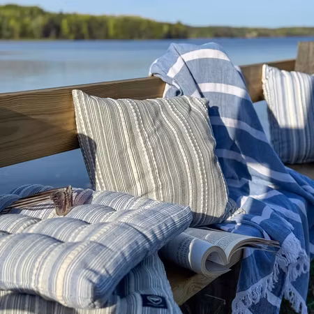 Kuddfodral Ebba Mörkgrå/Beige 45x45 cm By Wille