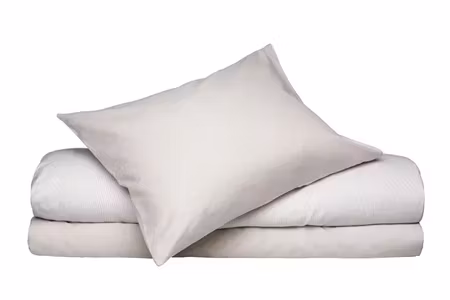 Bäddset Runmarö Linne/Vit 150x210 cm ? Ekologiskt i bomull By Wille