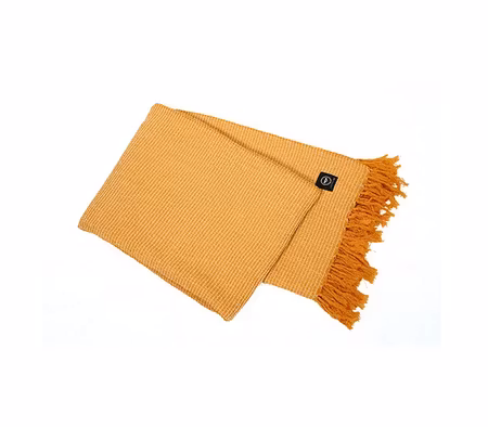 Pläd Valter Gul Beige Återvunnen By wille