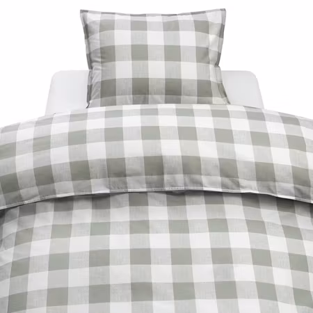 Bäddset Ruta Grön 150x210 cm  Borganäs of Sweden