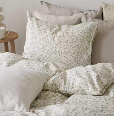 Bäddset Hedda Grön Enkeltäcke 150x210 Borganäs of Sweden