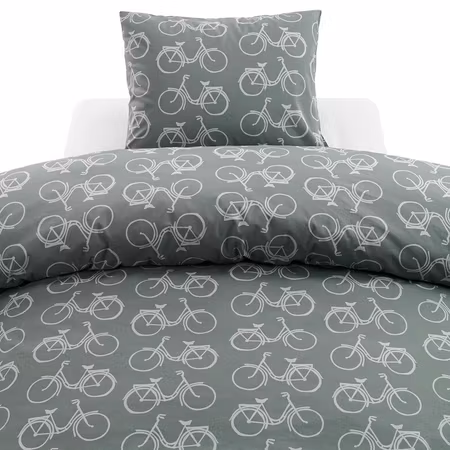 Bäddset Cykel Grön Borganäs of Sweden Enkeltäcke 150x210