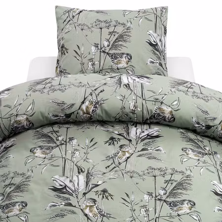 Bäddset Eternity Grön Borganäs of Sweden Enkeltäcke 150x210