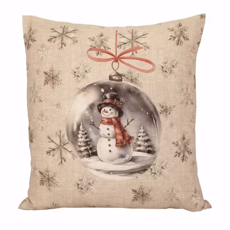 Snögubbe kuddfodral Beige 45x45 Redlunds