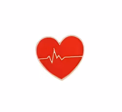 Brosch, hjärta rytm