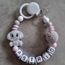 Napphållare, grå elefant