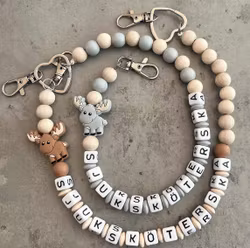 Nyckelkedja, älg, valfri färg