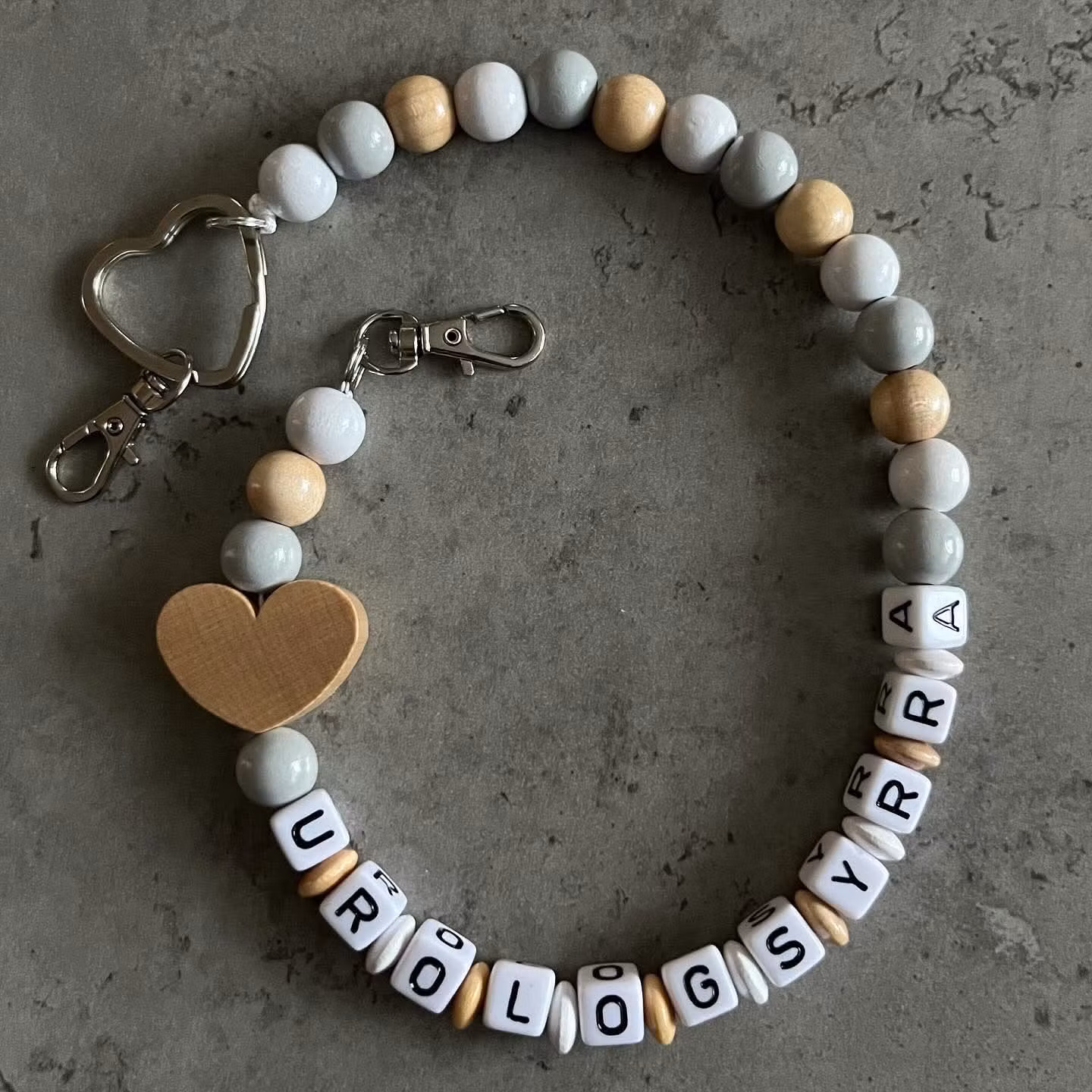 Nyckelkedja, trä hjärta