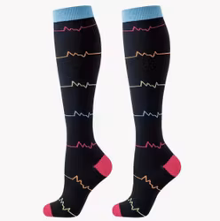 Stödstrumpor, ekg, färg