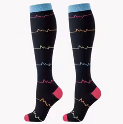 Stödstrumpor, ekg, färg