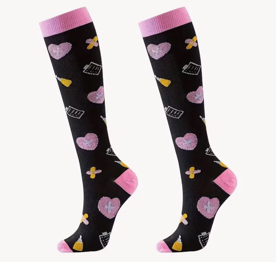 Stödstrumpor, sjuksköterska, rosa