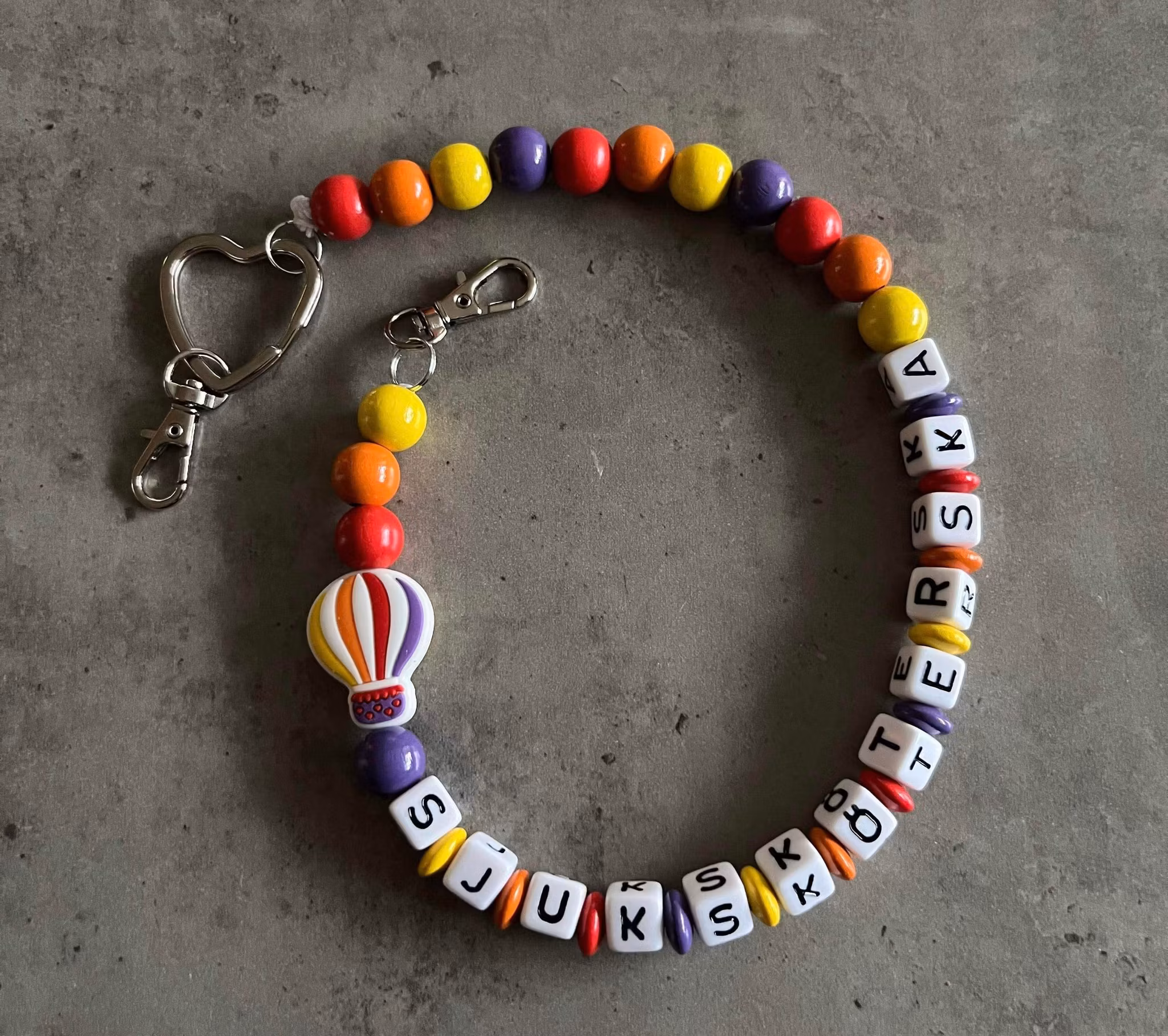 Nyckelkedja, luftballong, färgglad