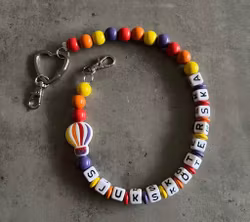 Nyckelkedja, luftballong, färgglad