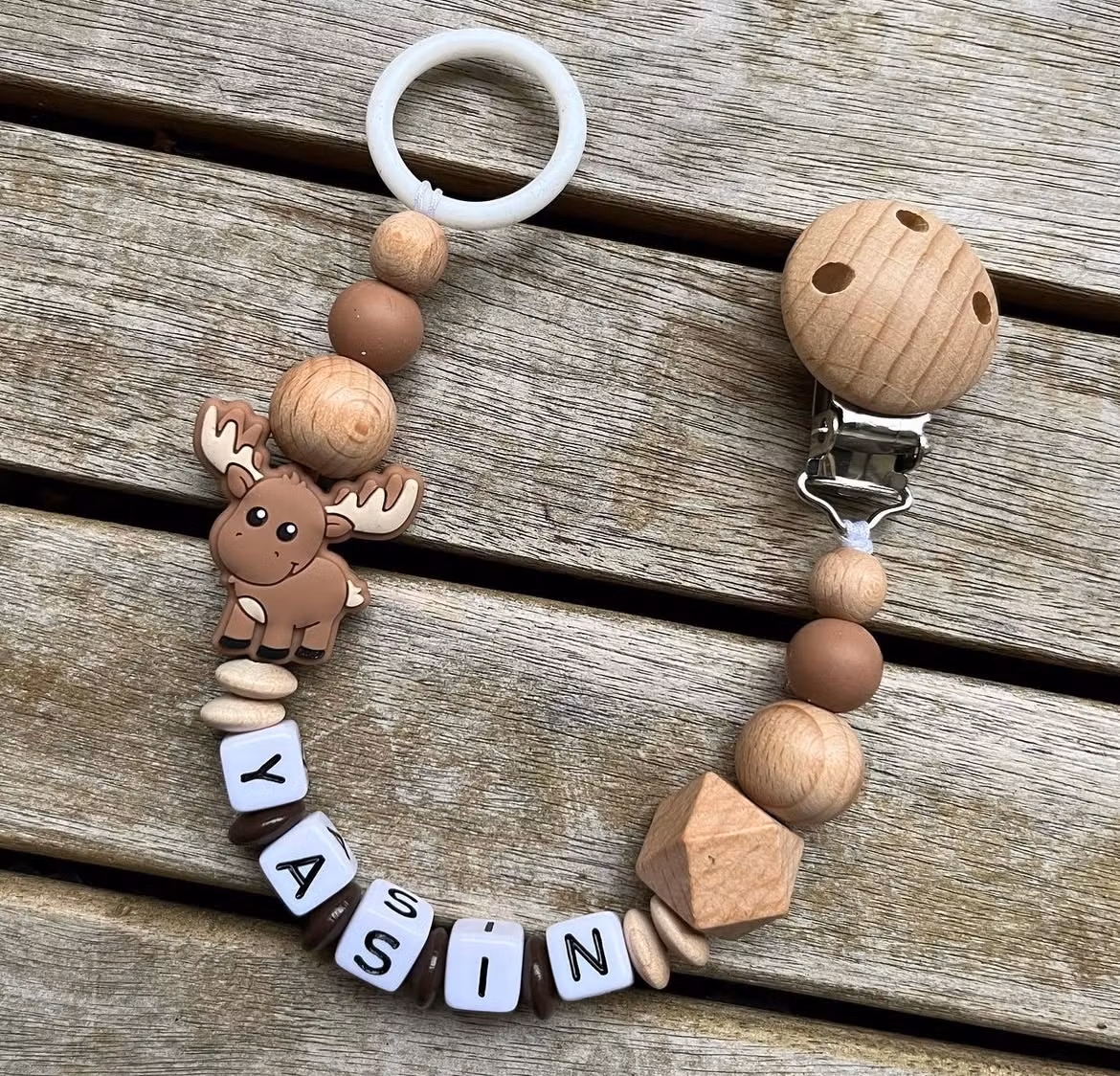 Napphållare, brun älg