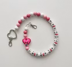 Nyckelkedja, stetoskop, rosa