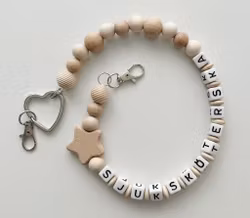 Nyckelkedja, trä stjärna