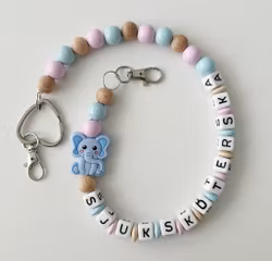 Nyckelkedja, blå elefant