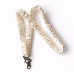 Elastiskt halsband, retro, vit