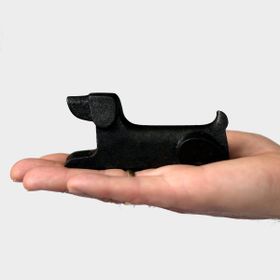 "Hund" Nobel - Knivlägg i svartpatinerat gjutjärn, originalstorleken.