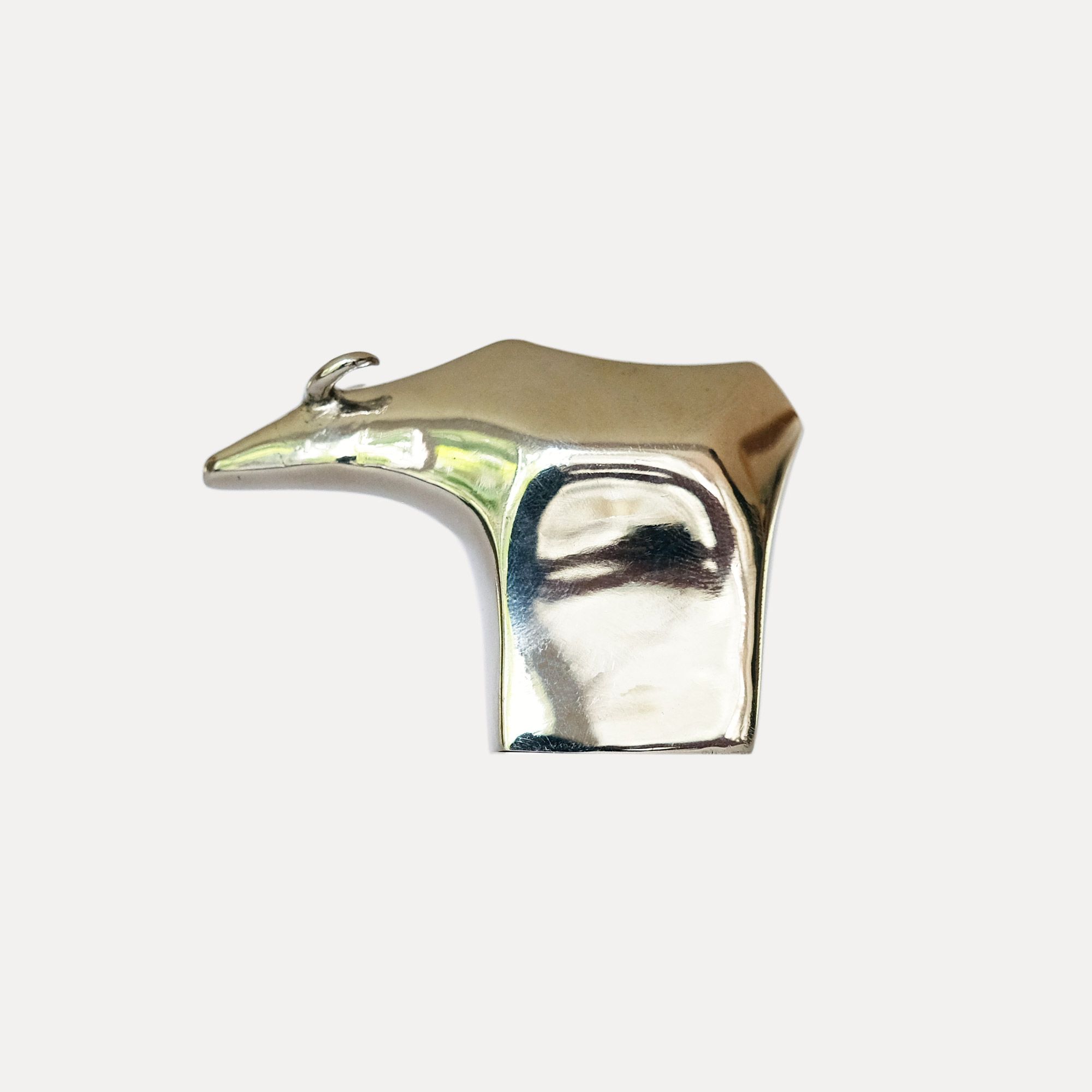 Vattenbuffel - Polerad vitmetall