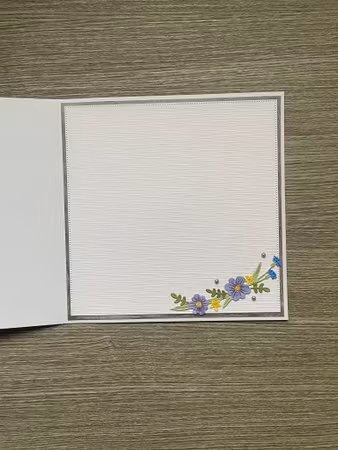 Handgjort kort "Tack med oval ram"