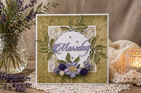 Handgjort kort "Morsdag Ljuva Blomster"