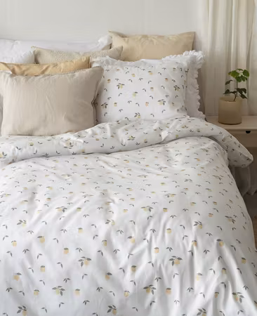 Lemons Gul Bäddset Enkeltäcke 150x210