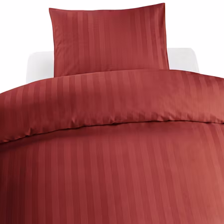 Satin röd Bäddset Enkeltäcke 150x210