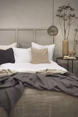 Satin Vit bäddset från 150x210 Enkeltäcke