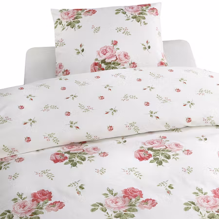 New Dawn Blommor Rosa Bäddset Enkeltäcke 150x210