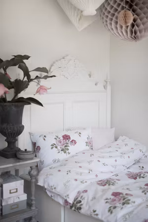 New Dawn Blommor Rosa Bäddset Enkeltäcke 150x210