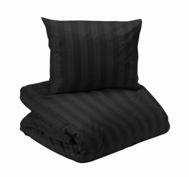 Mirage Bäddset Satin Svart Enkeltäcke 150x210