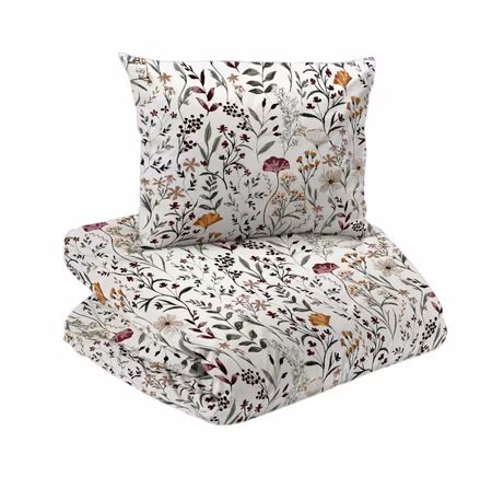 Cecilia Blommor Bäddset Enkeltäcke 150x210